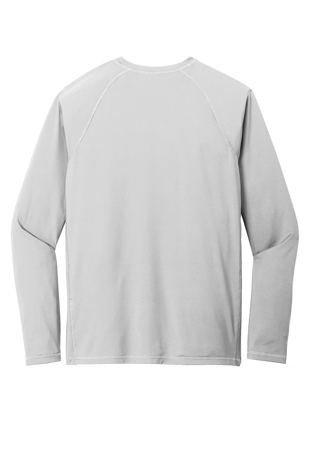 Sport-Tek ST470LS Mens Rashguard Moisture Wicking Long Sleeve Crewneck T-Shirt White Flat Back