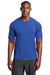 Sport-Tek ST470 Mens Rashguard Moisture Wicking Short Sleeve Crewneck T-Shirt True Royal Blue Model Front