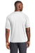 Sport-Tek ST470 Mens Rashguard Moisture Wicking Short Sleeve Crewneck T-Shirt White Model Back