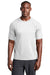 Sport-Tek ST470 Mens Rashguard Moisture Wicking Short Sleeve Crewneck T-Shirt White Model Front