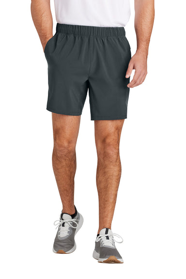 Sport-Tek ST485 Mens Repeat Shorts w/ Pockets Iron Grey Model Front