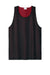 Sport-Tek ST5000 Mens PosiCharge Reversible Mesh Tank Top Black/Deep Red Flat Front