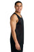 Sport-Tek ST5000 Mens PosiCharge Reversible Mesh Tank Top Black/Deep Red Model Side