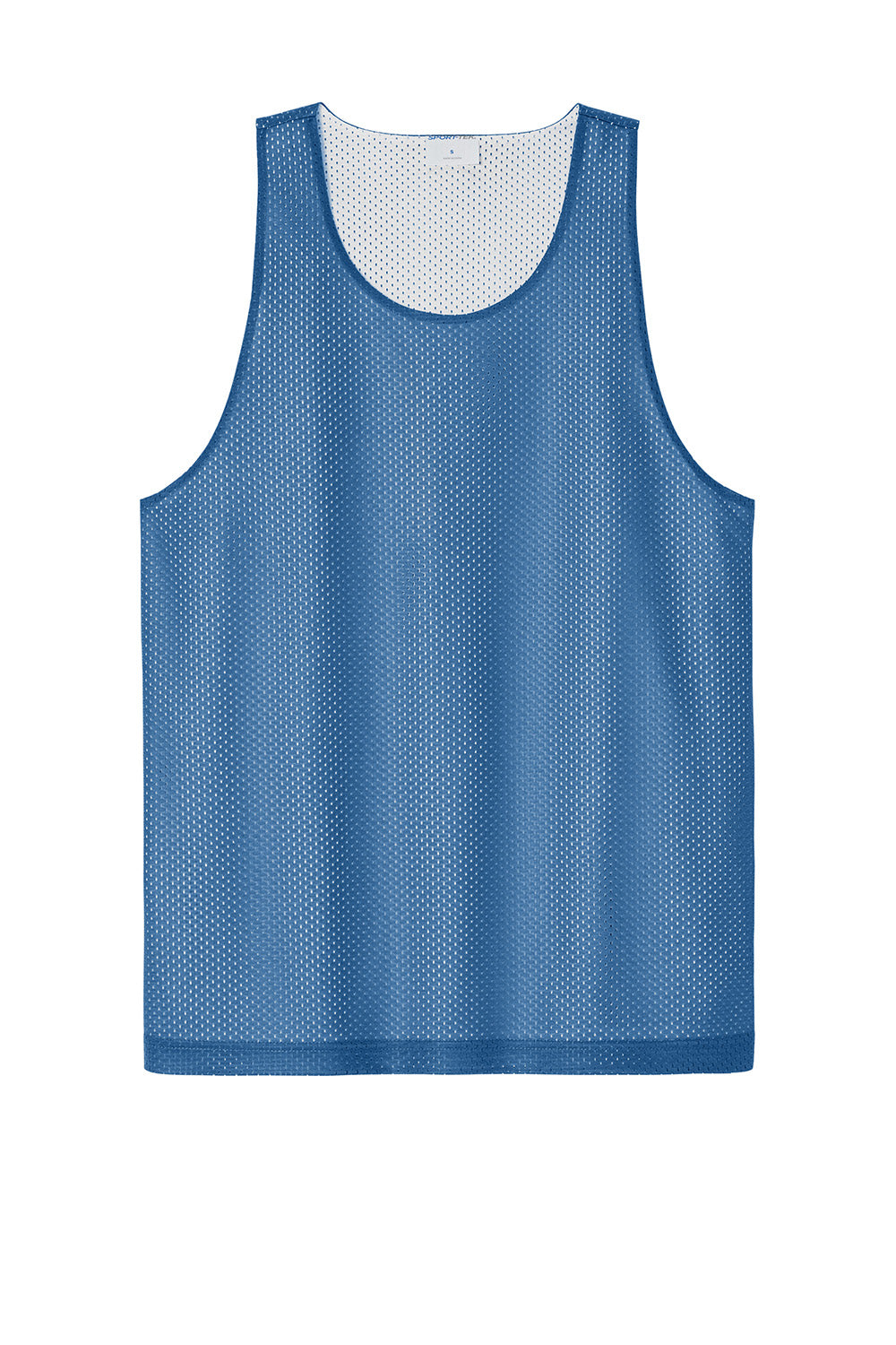 Sport-Tek ST5000 Mens PosiCharge Reversible Mesh Tank Top Carolina Blue/White Flat Front