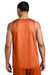 Sport-Tek ST5000 Mens PosiCharge Reversible Mesh Tank Top Deep Orange/White Model Back