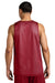 Sport-Tek ST5000 Mens PosiCharge Reversible Mesh Tank Top Deep Red/White Model Back