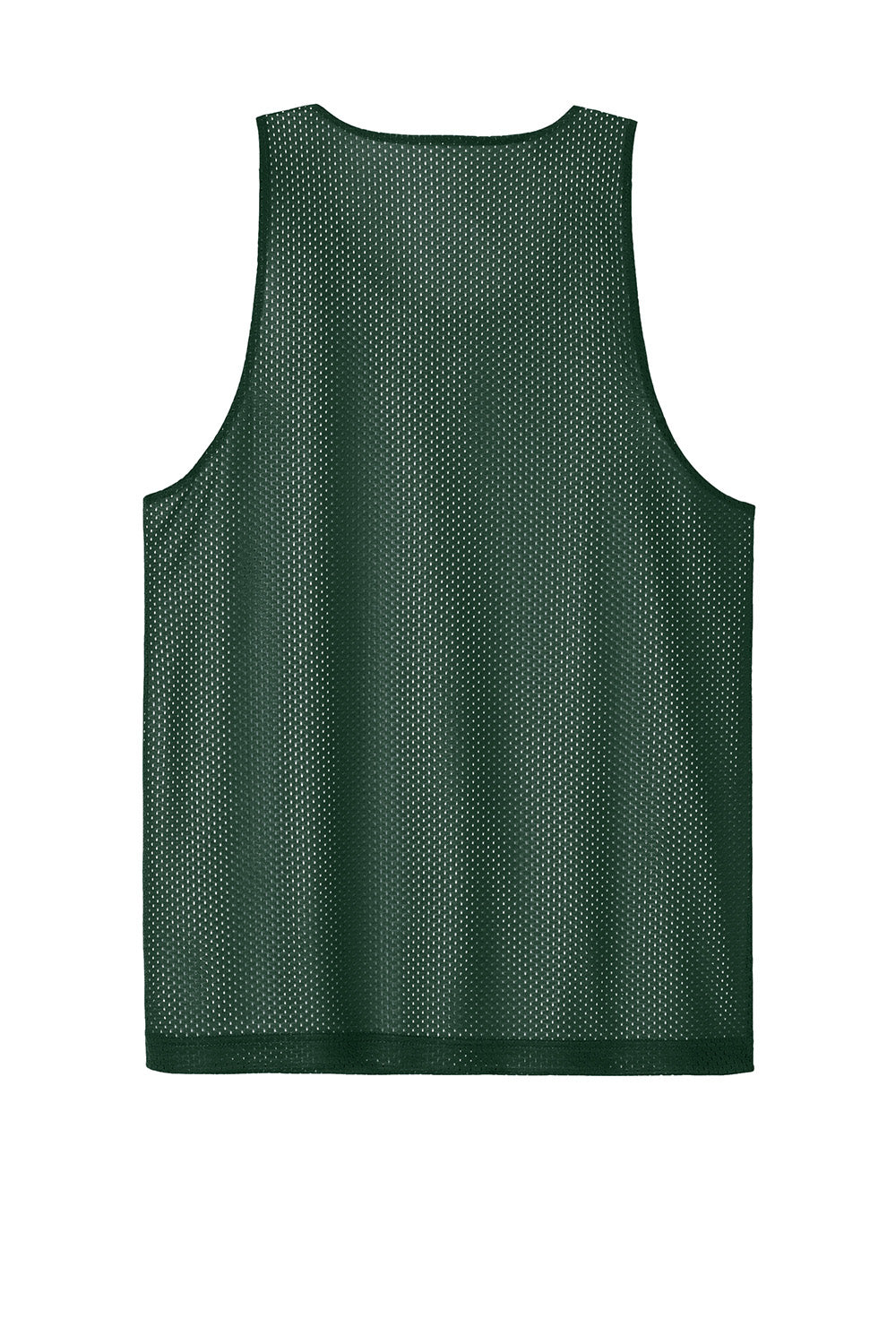 Sport-Tek ST5000 Mens PosiCharge Reversible Mesh Tank Top Forest Green/White Flat Back