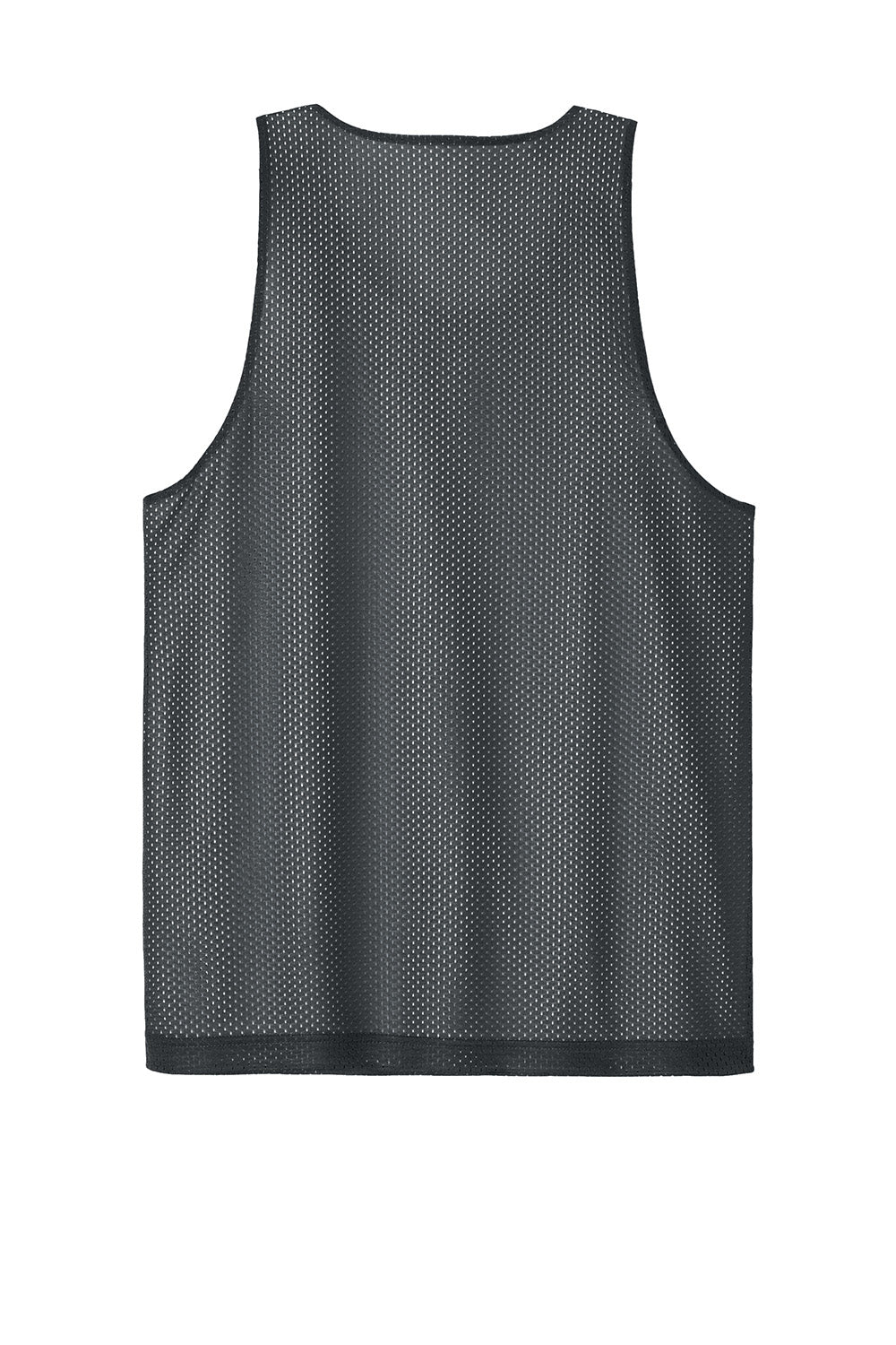 Sport-Tek ST5000 Mens PosiCharge Reversible Mesh Tank Top Iron Grey/White Flat Back