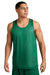 Sport-Tek ST5000 Mens PosiCharge Reversible Mesh Tank Top Kelly Green/White Model Front