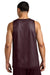 Sport-Tek ST5000 Mens PosiCharge Reversible Mesh Tank Top Maroon/White Model Back