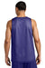 Sport-Tek ST5000 Mens PosiCharge Reversible Mesh Tank Top Purple/White Model Back