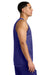 Sport-Tek ST5000 Mens PosiCharge Reversible Mesh Tank Top Purple/White Model Side