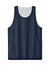 Sport-Tek ST5000 Mens PosiCharge Reversible Mesh Tank Top True Navy Blue/White Flat Front