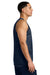 Sport-Tek ST5000 Mens PosiCharge Reversible Mesh Tank Top True Navy Blue/White Model Side