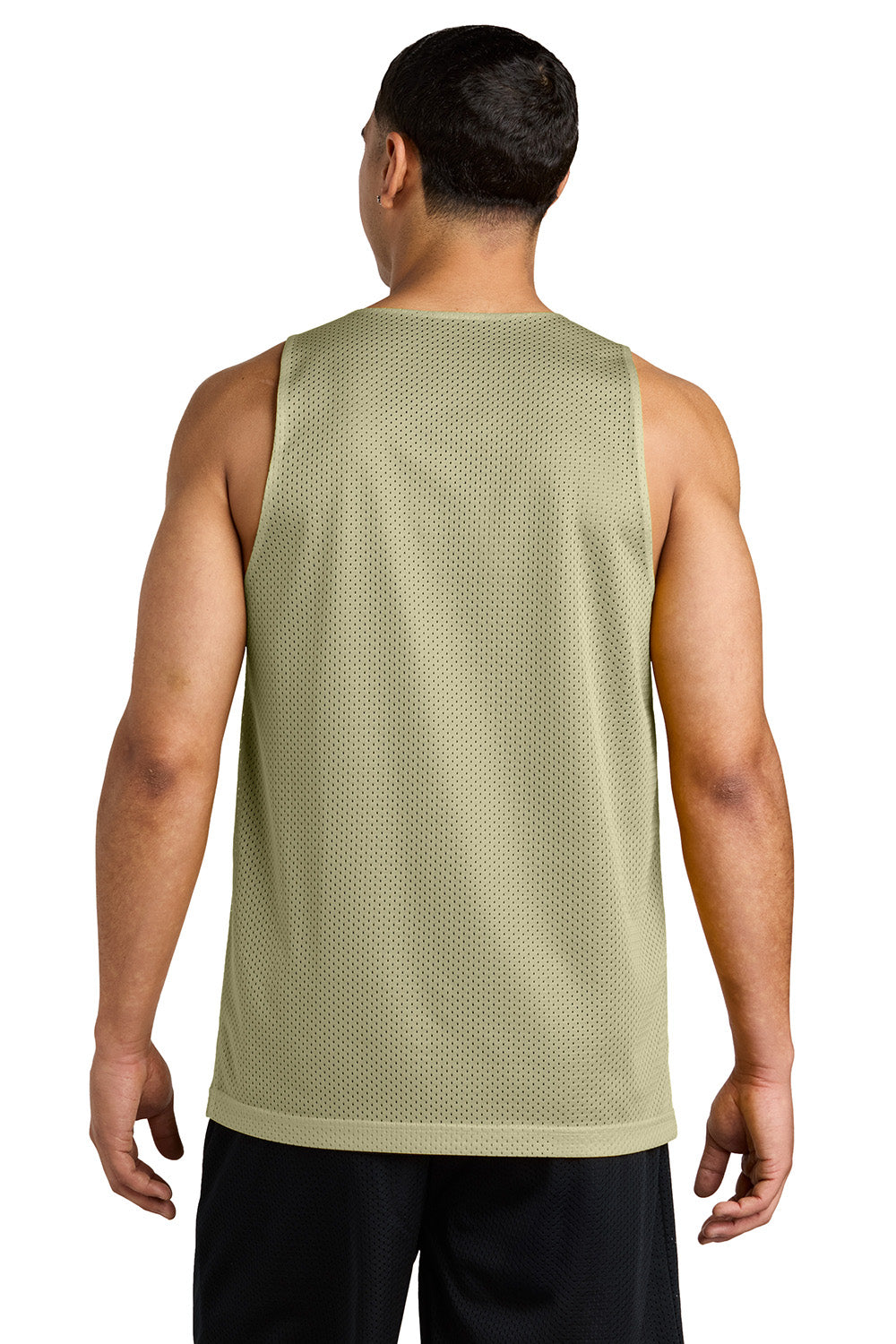 Sport-Tek ST5000 Mens PosiCharge Reversible Mesh Tank Top Vegas Gold/Black Model Back