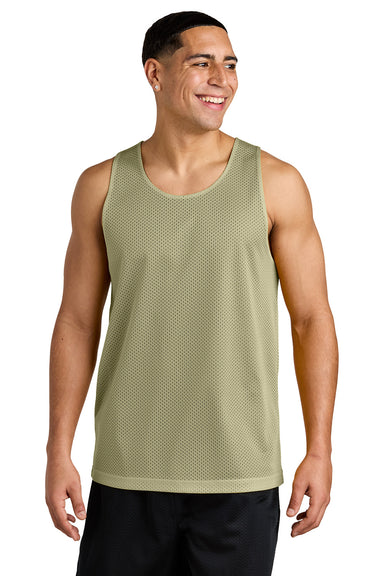 Sport-Tek ST5000 Mens PosiCharge Reversible Mesh Tank Top Vegas Gold/Black Model Front