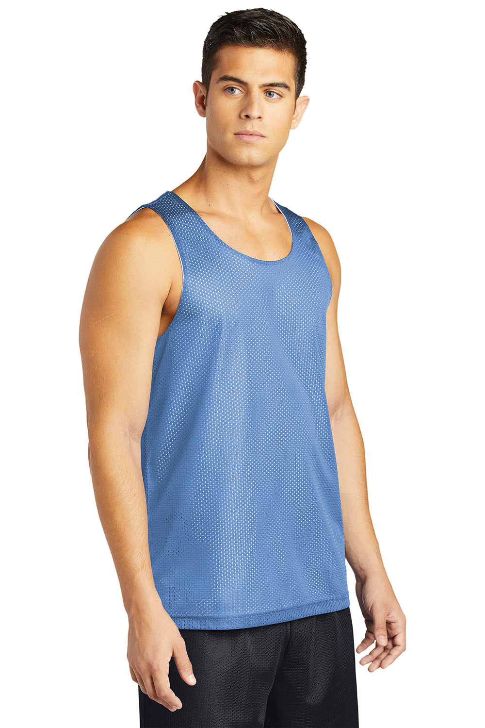 Sport-Tek ST500 Mens Reversible Mesh Moisture Wicking Tank Top Carolina Blue Model 3q