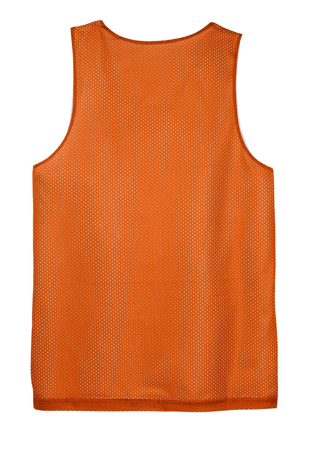 Sport-Tek ST500 Mens Reversible Mesh Moisture Wicking Tank Top Deep Orange Flat Back