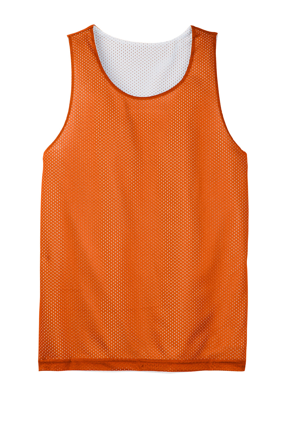 Sport-Tek ST500 Mens Reversible Mesh Moisture Wicking Tank Top Deep Orange Flat Front