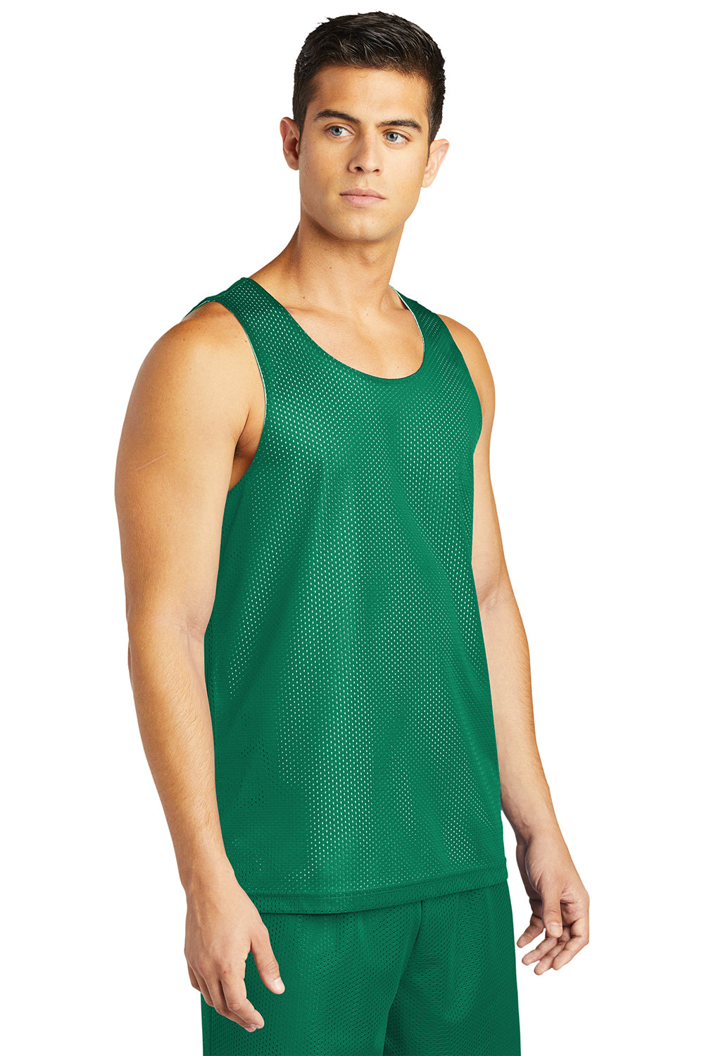 Sport-Tek ST500 Mens Reversible Mesh Moisture Wicking Tank Top Kelly Green Model 3q