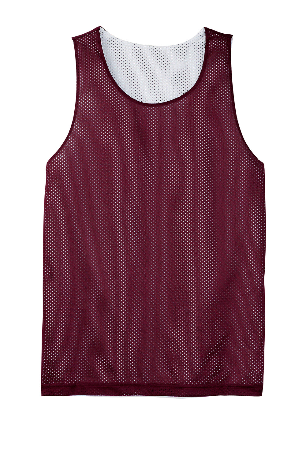 Sport-Tek ST500 Mens Reversible Mesh Moisture Wicking Tank Top Maroon Flat Front