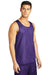 Sport-Tek ST500 Mens Reversible Mesh Moisture Wicking Tank Top Purple Model 3q