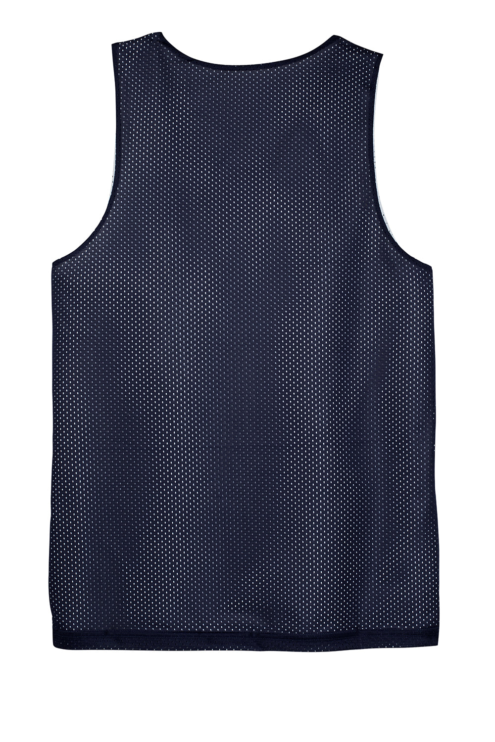 Sport-Tek ST500 Mens Reversible Mesh Moisture Wicking Tank Top True Navy Blue Flat Back