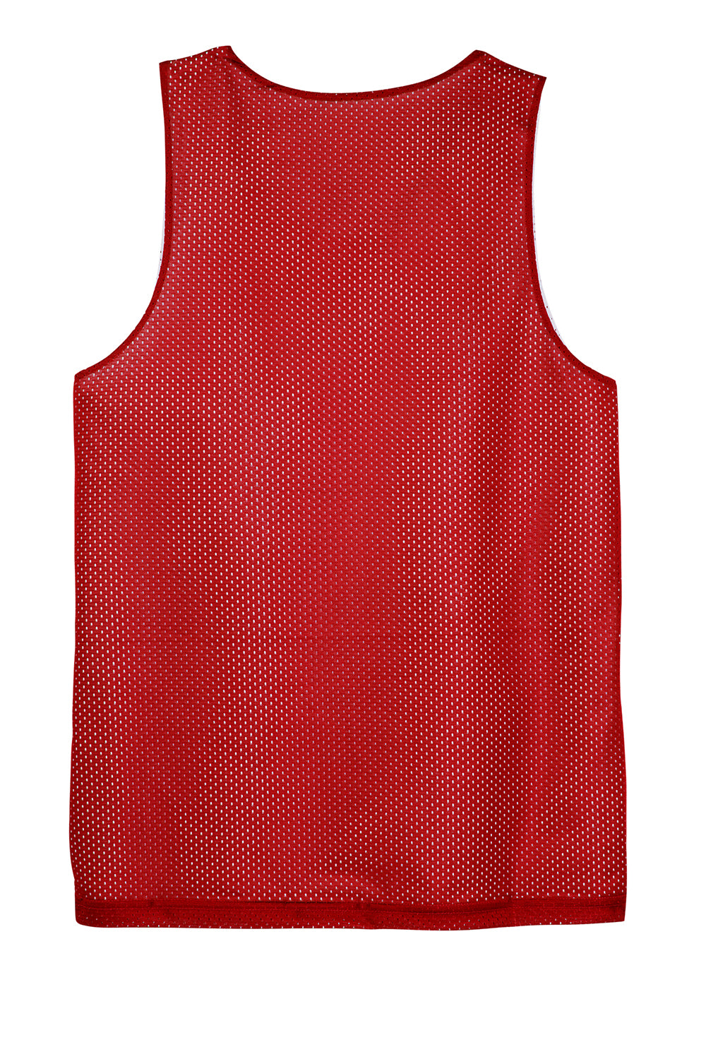 Sport-Tek ST500 Mens Reversible Mesh Moisture Wicking Tank Top True Red Flat Back