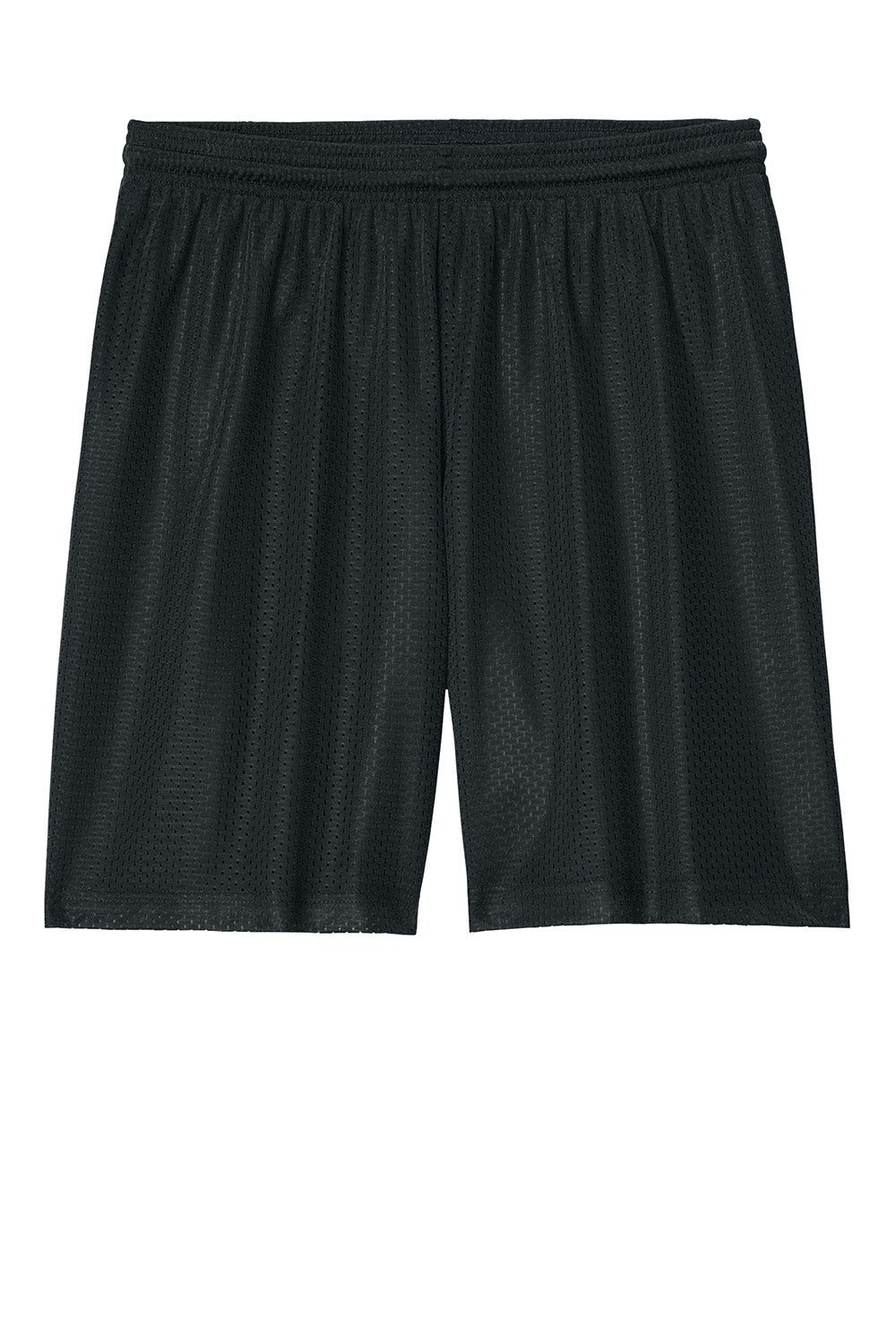 Sport-Tek ST5100 Mens PosiCharge Mesh Athletic Shorts Black Flat Front