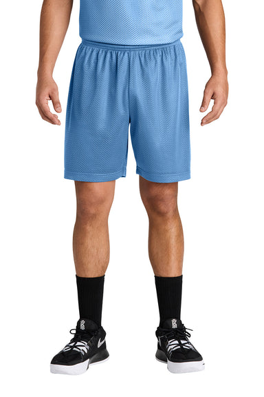 Sport-Tek ST5100 Mens PosiCharge Mesh Athletic Shorts Carolina Blue Model Front