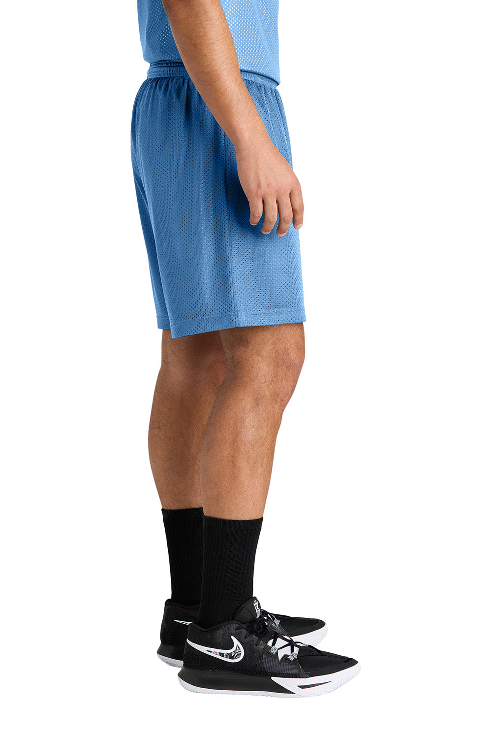 Sport-Tek ST5100 Mens PosiCharge Mesh Athletic Shorts Carolina Blue Model Side