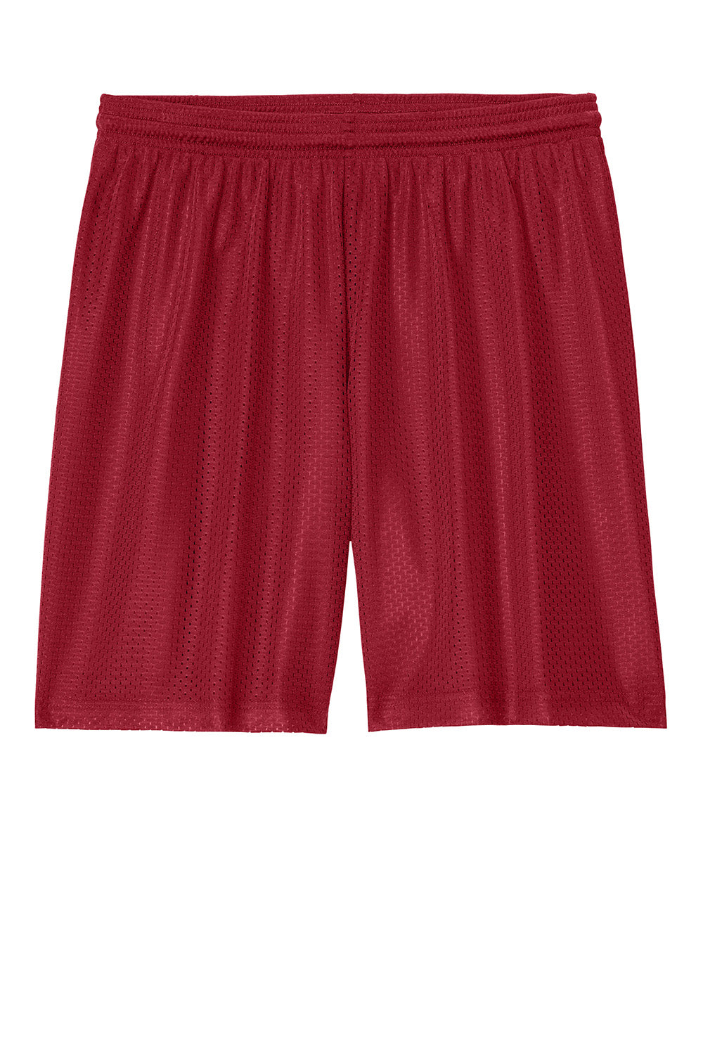 Sport-Tek ST5100 Mens PosiCharge Mesh Athletic Shorts Deep Red Flat Front