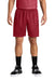 Sport-Tek ST5100 Mens PosiCharge Mesh Athletic Shorts Deep Red Model Front