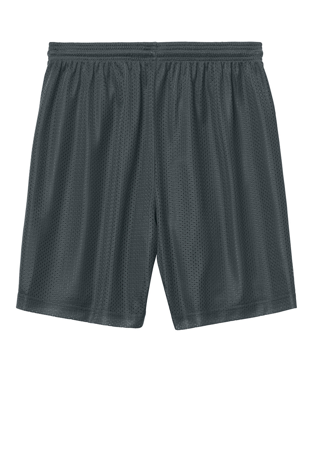 Sport-Tek ST5100 Mens PosiCharge Mesh Athletic Shorts Iron Grey Flat Back