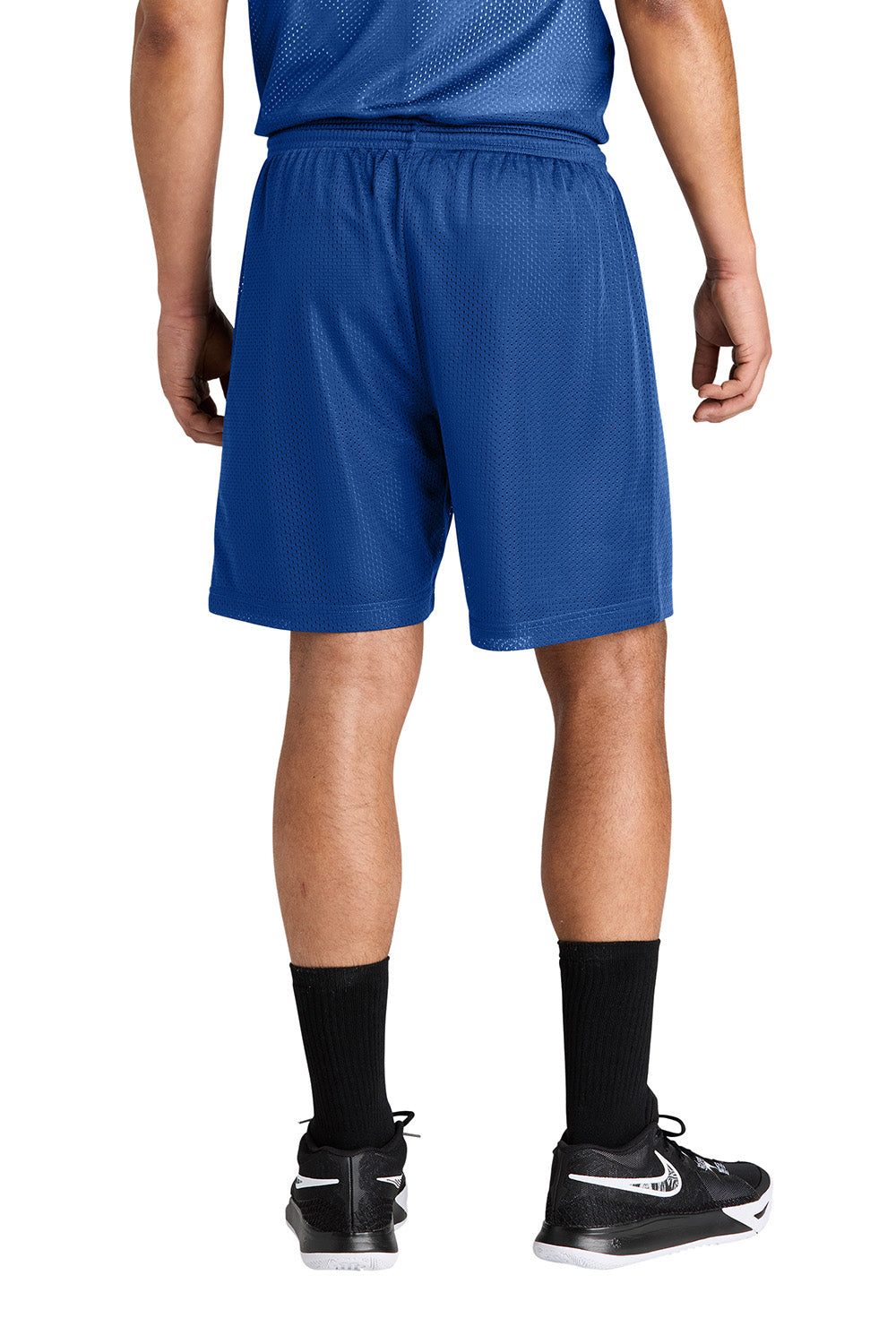 Sport-Tek ST5100 Mens PosiCharge Mesh Athletic Shorts True Royal Blue Model Back