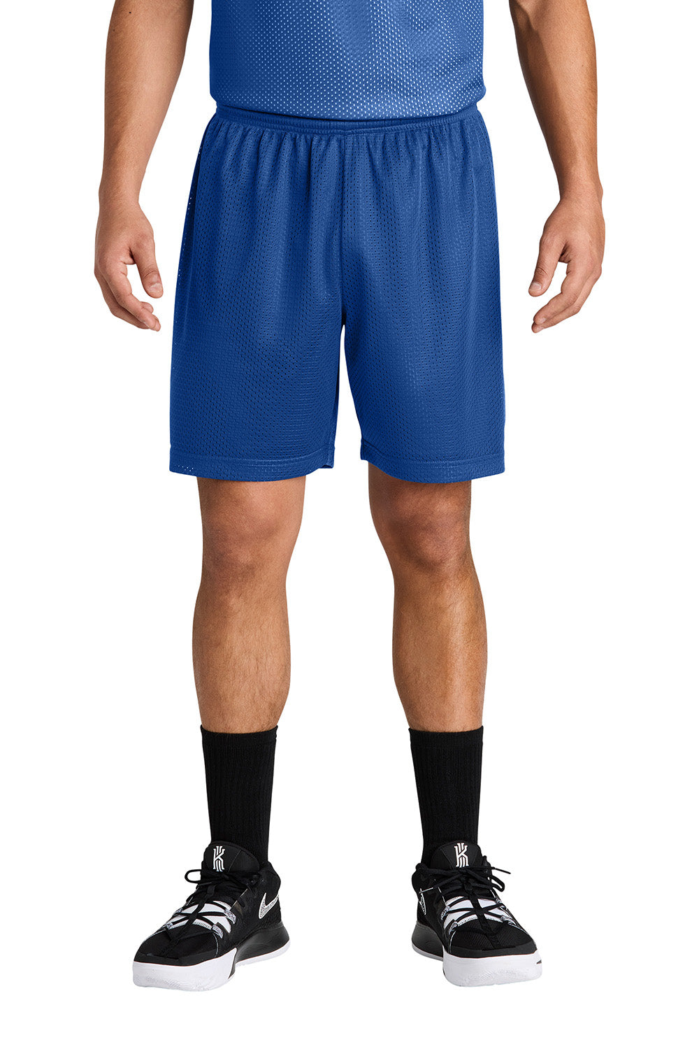 Sport-Tek ST5100 Mens PosiCharge Mesh Athletic Shorts True Royal Blue Model Front