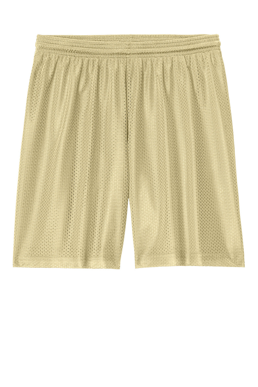 Sport-Tek ST5100 Mens PosiCharge Mesh Athletic Shorts Vegas Gold Flat Front