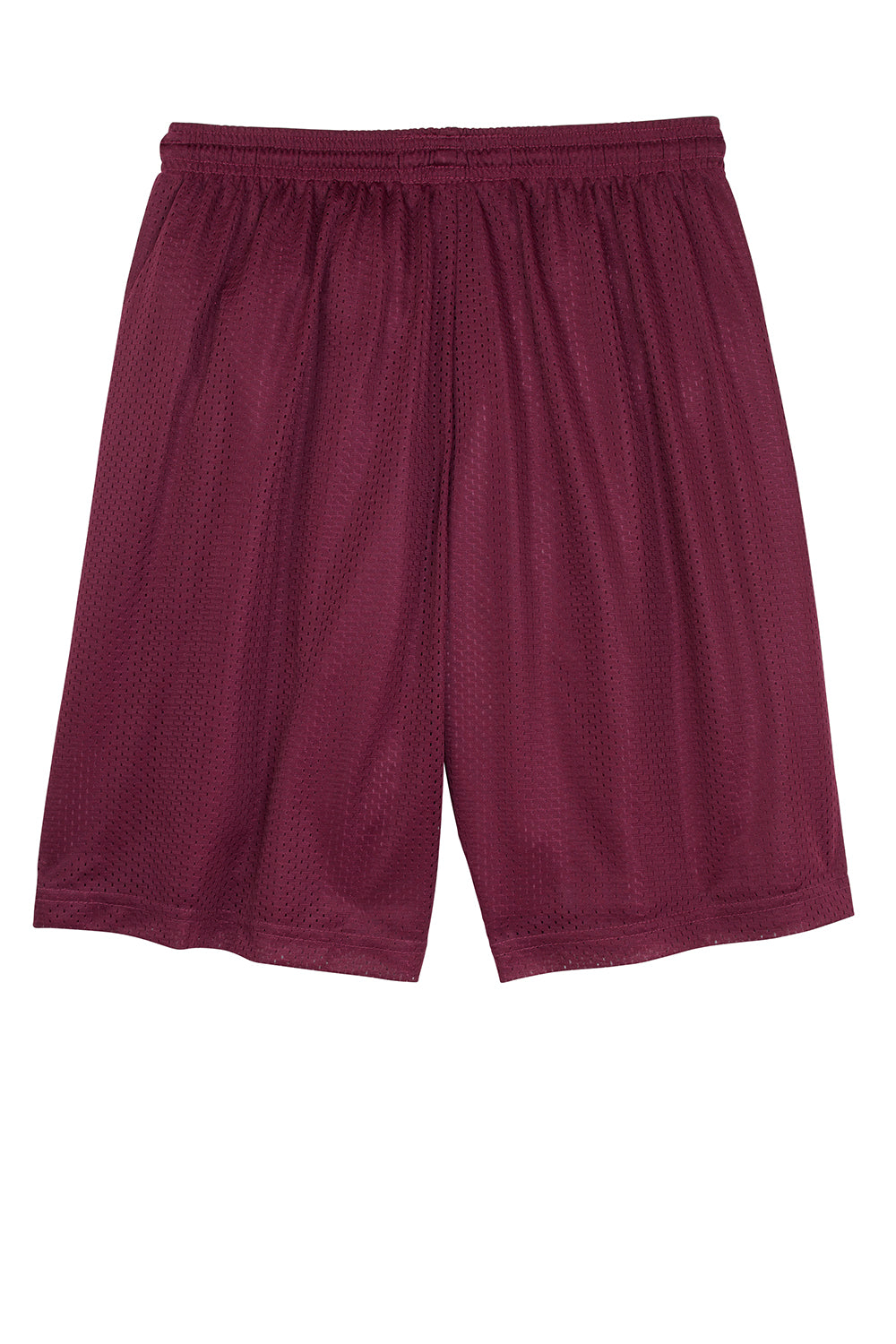 Sport-Tek ST510 Mens Moisture Wicking Classic Mesh Shorts Maroon Flat Back