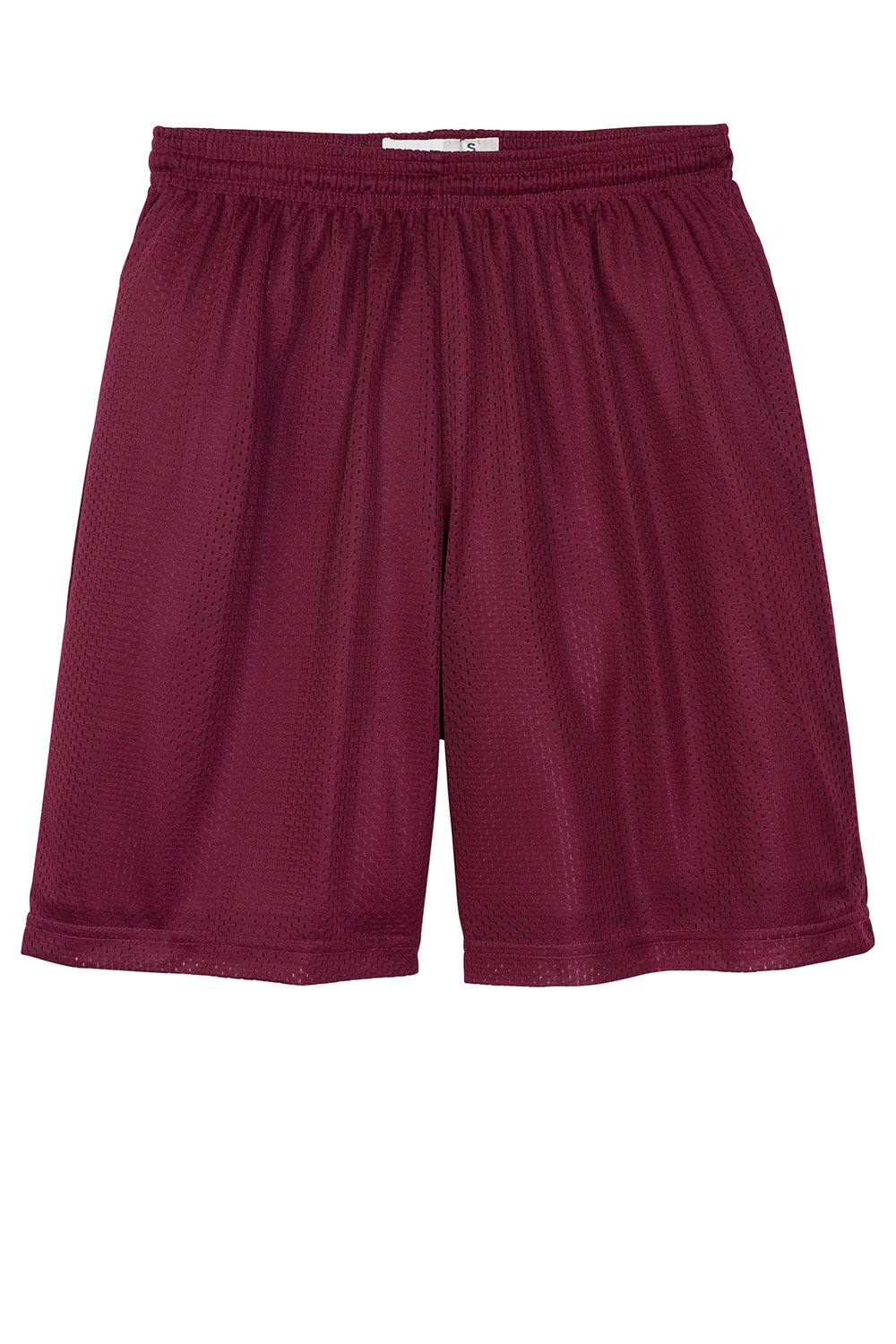 Sport-Tek ST510 Mens Moisture Wicking Classic Mesh Shorts Maroon Flat Front