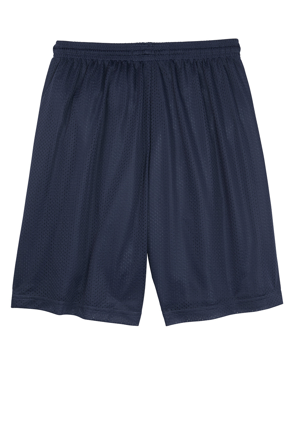 Sport-Tek ST510 Mens Moisture Wicking Classic Mesh Shorts True Navy Blue Flat Back