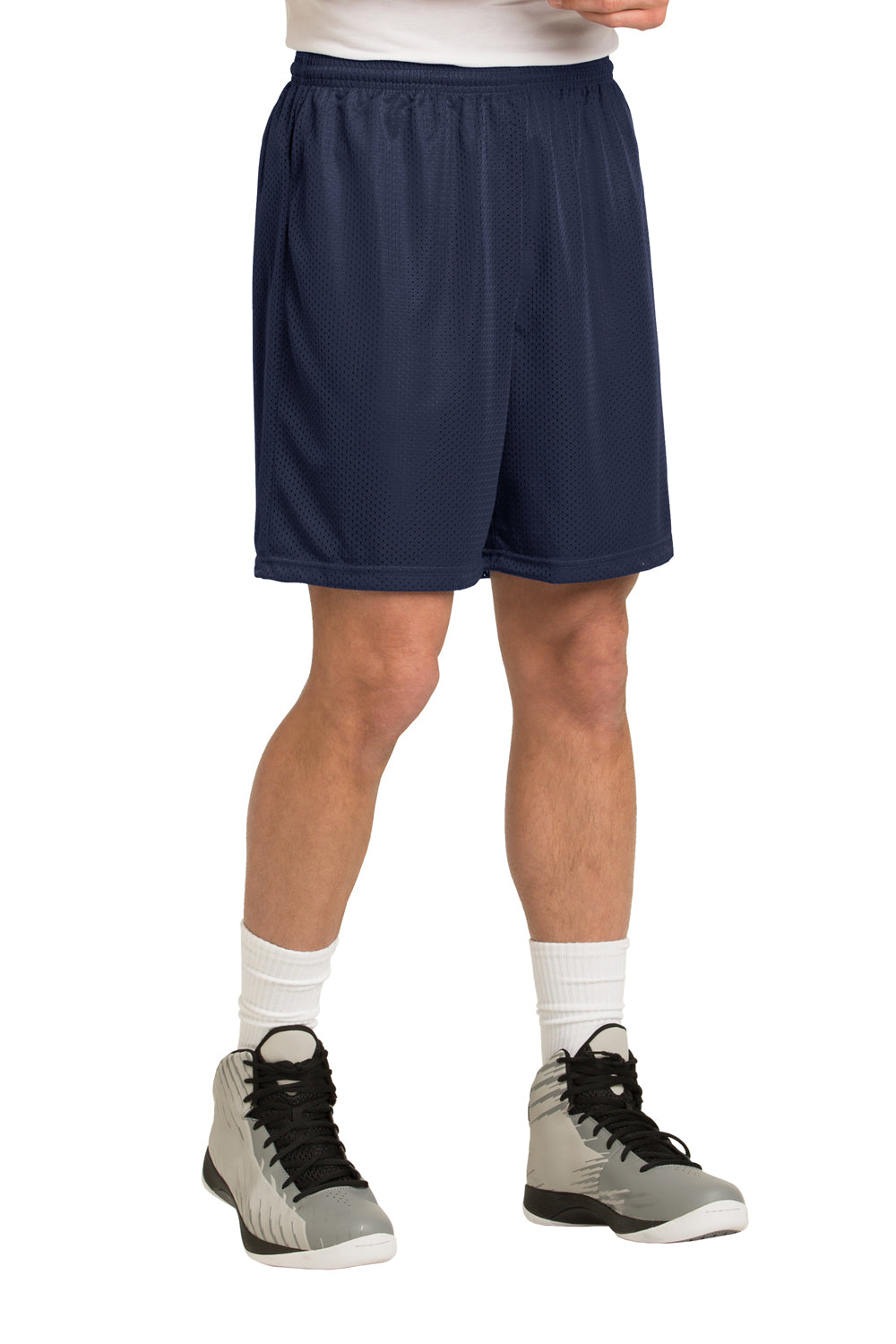 Sport-Tek ST510 Mens Moisture Wicking Classic Mesh Shorts True Navy Blue Model 3q