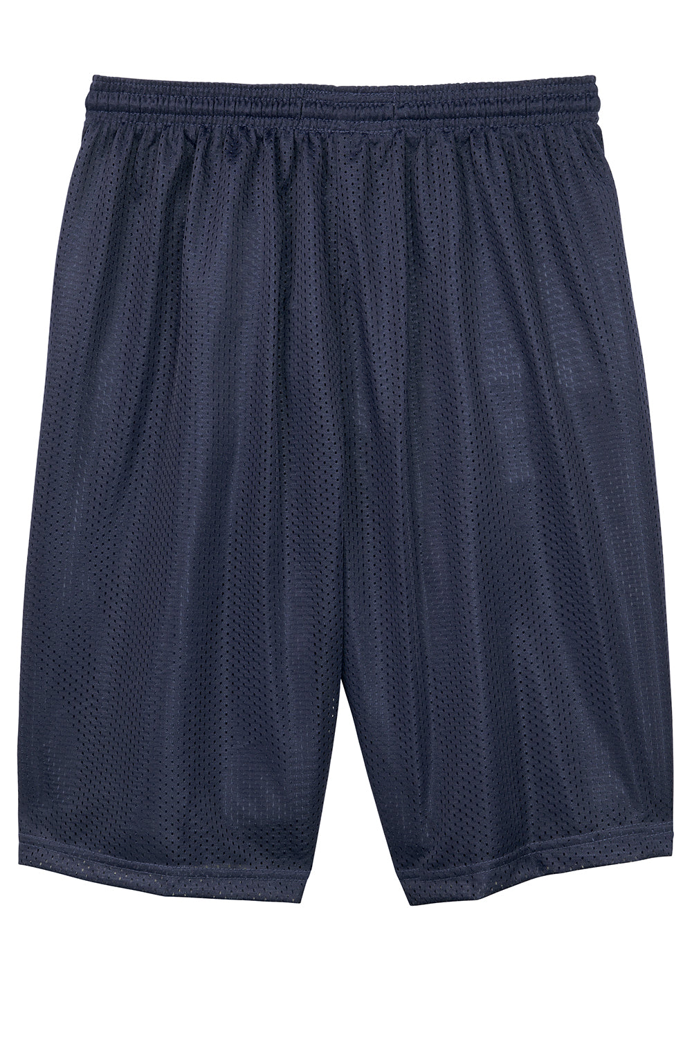 Sport-Tek ST515 Mens Moisture Wicking Classic Mesh Long Shorts True Navy Blue Flat Back