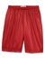 Sport-Tek ST515 Mens Moisture Wicking Classic Mesh Long Shorts True Red Flat Front