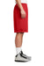 Sport-Tek ST515 Mens Moisture Wicking Classic Mesh Long Shorts True Red Model Side