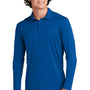 Sport-Tek Mens Moisture Wicking Long Sleeve Polo Shirt - True Royal Blue