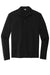 Sport-Tek ST520LS Mens Moisture Wicking Long Sleeve Polo Shirt Black Flat Front