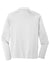 Sport-Tek ST520LS Mens Moisture Wicking Long Sleeve Polo Shirt White Flat Back