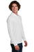 Sport-Tek ST520LS Mens Moisture Wicking Long Sleeve Polo Shirt White Model Side