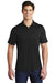 Sport-Tek ST520 Mens Moisture Wicking Short Sleeve Polo Shirt Black Model Front