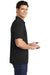 Sport-Tek ST520 Mens Moisture Wicking Short Sleeve Polo Shirt Black Model Side